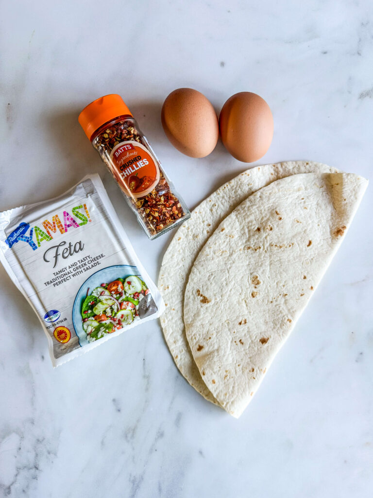 Crispy Feta Fried Eggs Ingredients